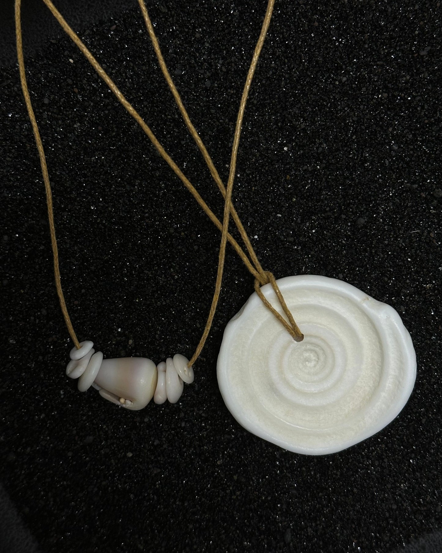 Puka and Cone Rope Necklace