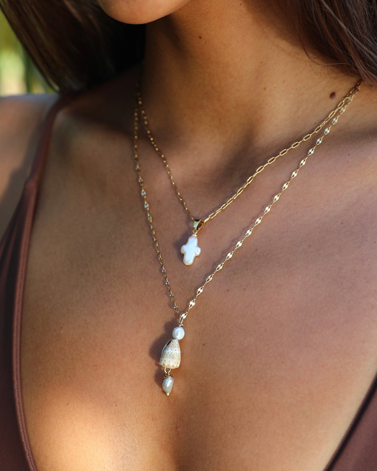 Pearl Cross Necklace
