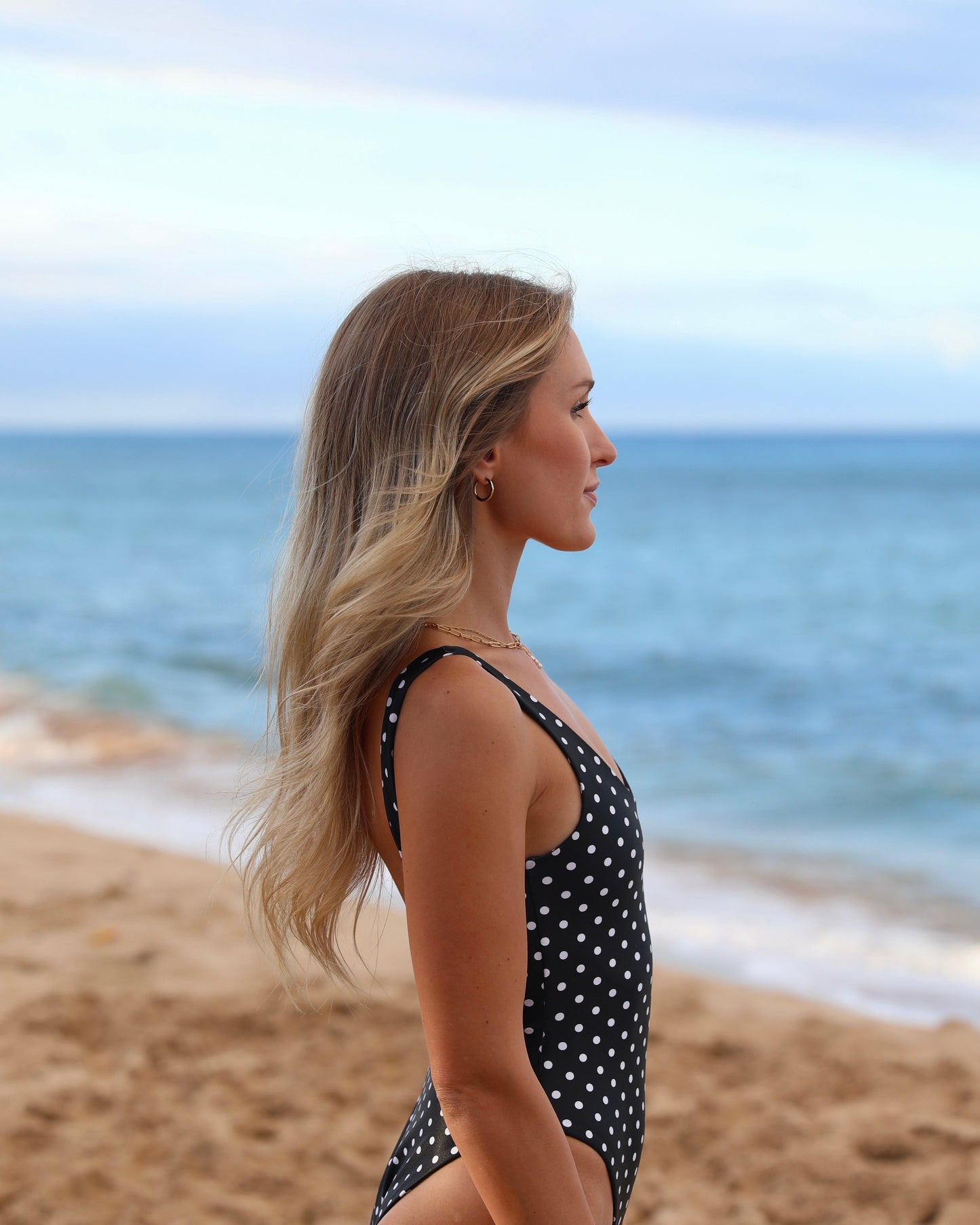 Angie One Piece in Black Dots