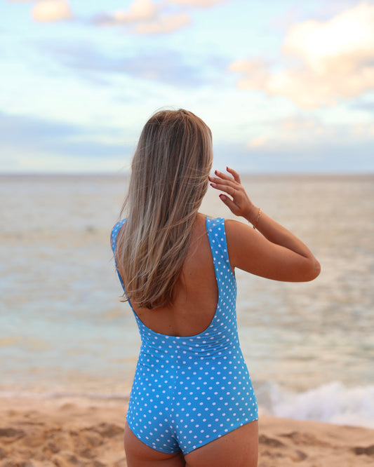 Ria One Piece in Blue Dots