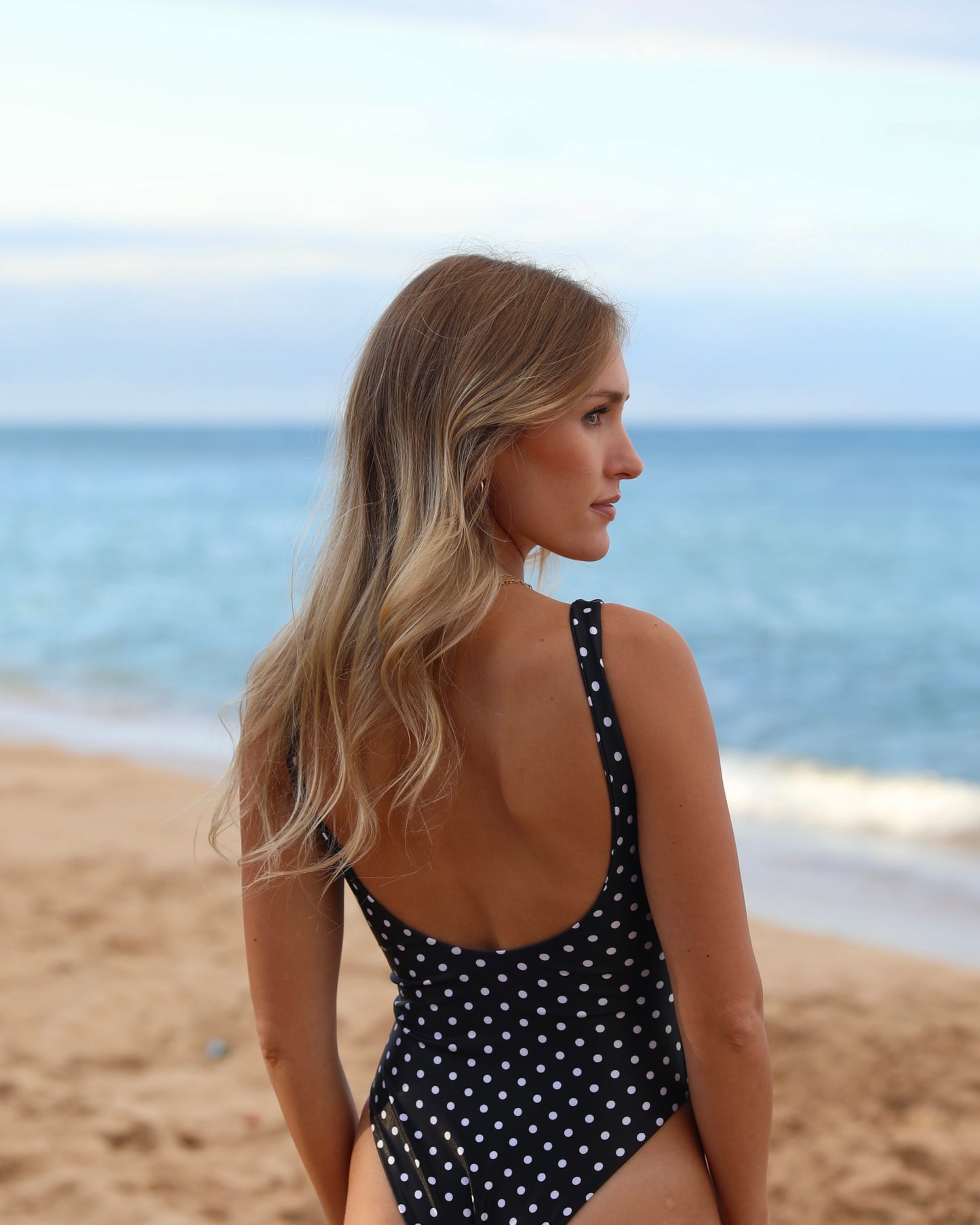 Angie One Piece in Black Dots